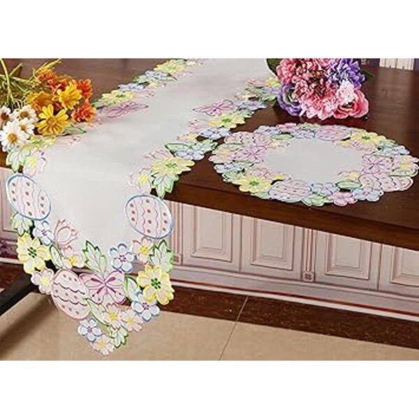 GRANDDECO Mantel de mesa con diseño de huevos de Pascua