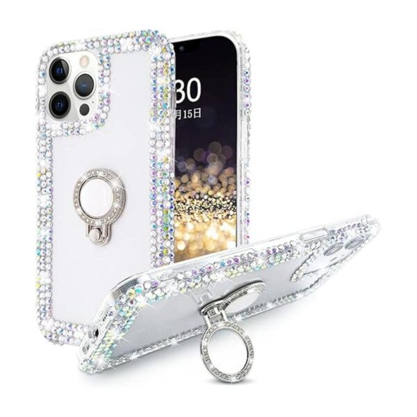 Bonitec Compatible con iPhone 13 Pro Max Case 3D Glitter_1