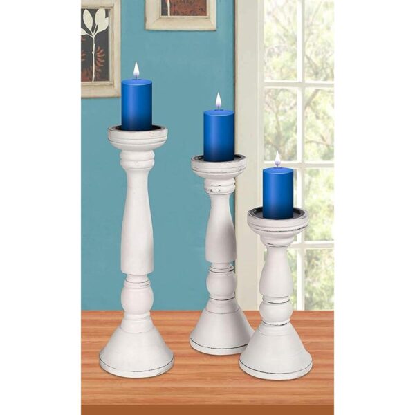 The Wooden Town pilares decorativos de madera para velas
