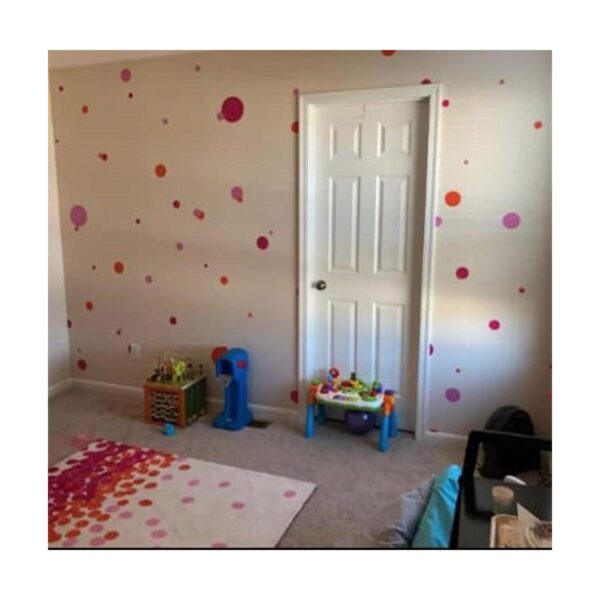 Calcomanías de pared de lunares rosados 3 calcomanías de_2