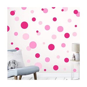 Calcomanías de pared de lunares rosados 3 calcomanías de_1