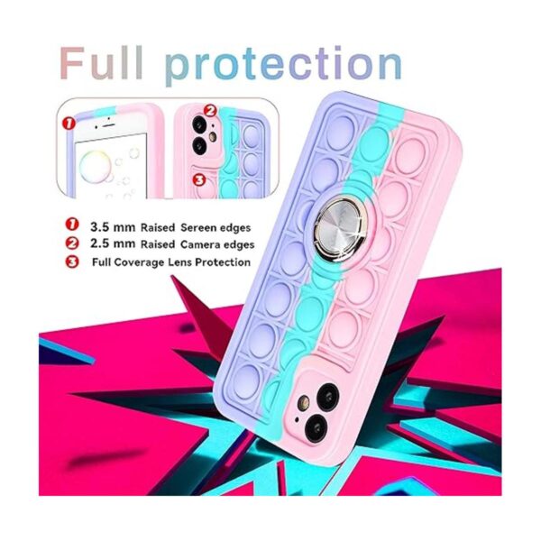 Joyleop Funda de silicona para iPhone 11 rosa y morada_4