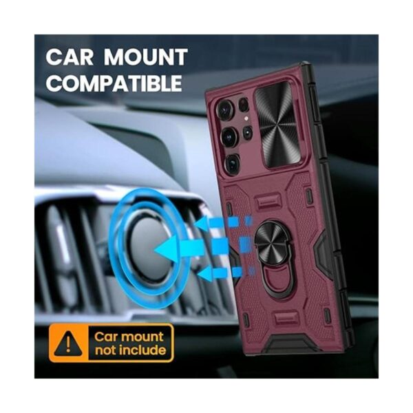 VEGO Funda para Galaxy S22 Ultra Kickstand con cubierta de_5