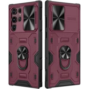 VEGO Funda para Galaxy S22 Ultra Kickstand con cubierta de_1