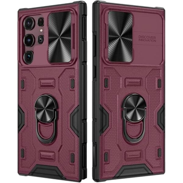 VEGO Funda para Galaxy S22 Ultra Kickstand con cubierta de_1