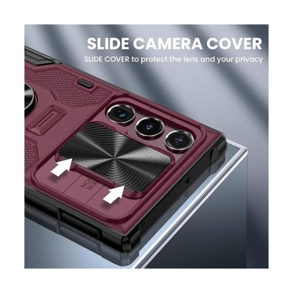 VEGO Funda para Galaxy S22 Ultra Kickstand con cubierta de_3