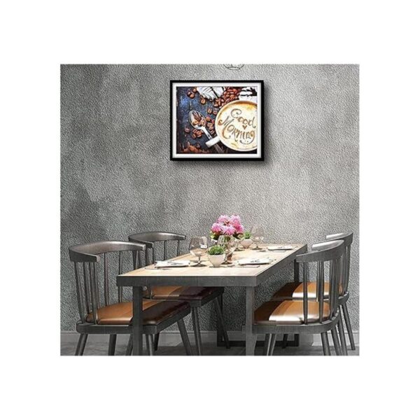 NIHOJIUMA Kits de pintura de diamantes café matutino_4