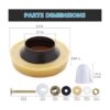 Kit de sello de cera para inodoro con pernos de latón_5