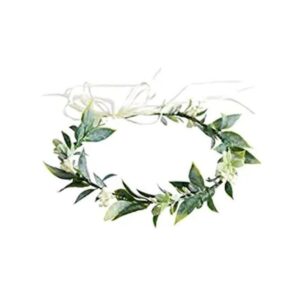 DDazzling Diadema de flores de eucalipto para mujer y_1