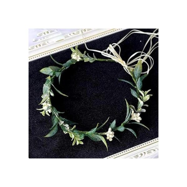 DDazzling Diadema de flores de eucalipto para mujer y_4