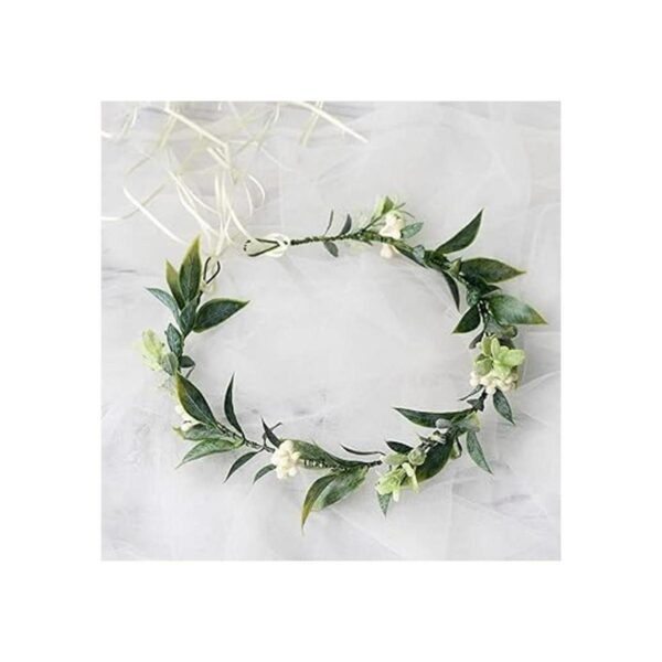 DDazzling Diadema de flores de eucalipto para mujer y_3