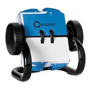 Rolodex tarjetero de negocio abierto giratorio con 500_1