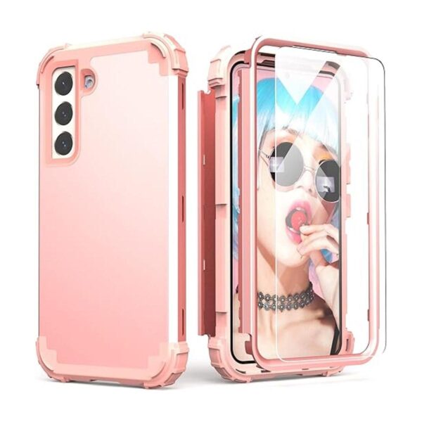 IDweel Hybrid 3 en 1 Funda para Galaxy S22 con protector_1