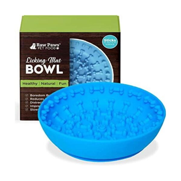 Raw Paws Lick Mat Bowl para perros y gatos Distraction_1