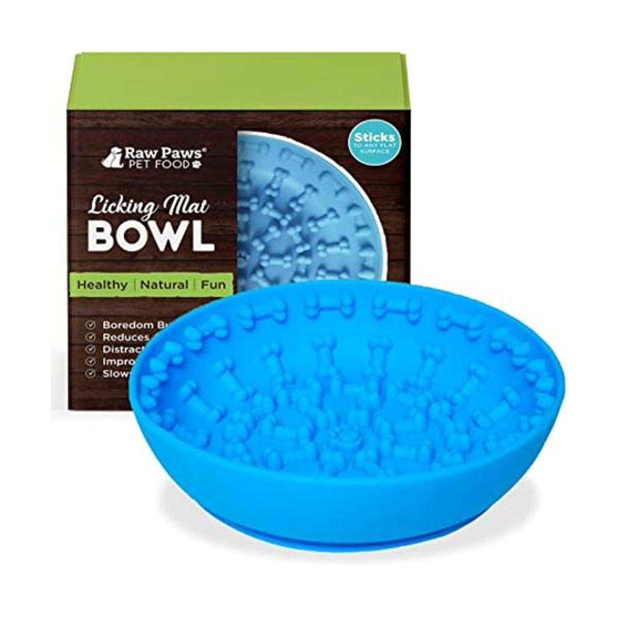 Raw Paws Lick Mat Bowl para perros y gatos Distraction