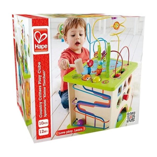 Cubo de actividades para niños Hape bichos de ciudad madera_2