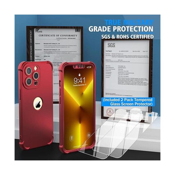 ORETech Funda para iPhone 13 Pro con 2 protectores de_2