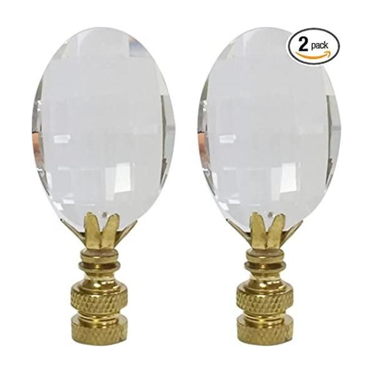 Royal diseños Oval Radiance Cut lámpara de vidrio Finial