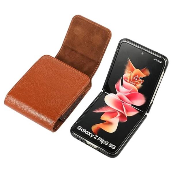 Funda para Samsung Galaxy Z Flip 3 funda de piel con_5