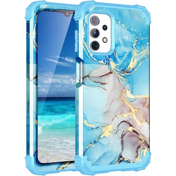 BQQFG Funda para Galalxy A32 5G diseño de mármol de tres_1