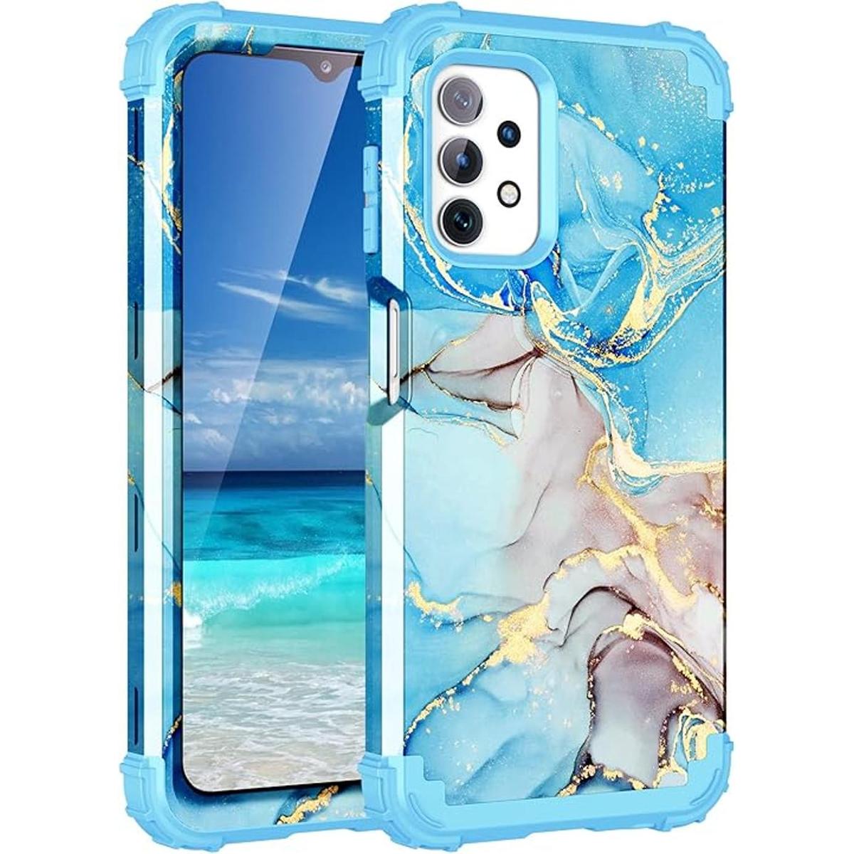 BQQFG Funda para Galalxy A32 5G diseño de mármol de tres