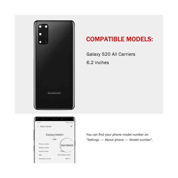 UooFide Compatible con Samsung Galaxy S20 Cubierta_5