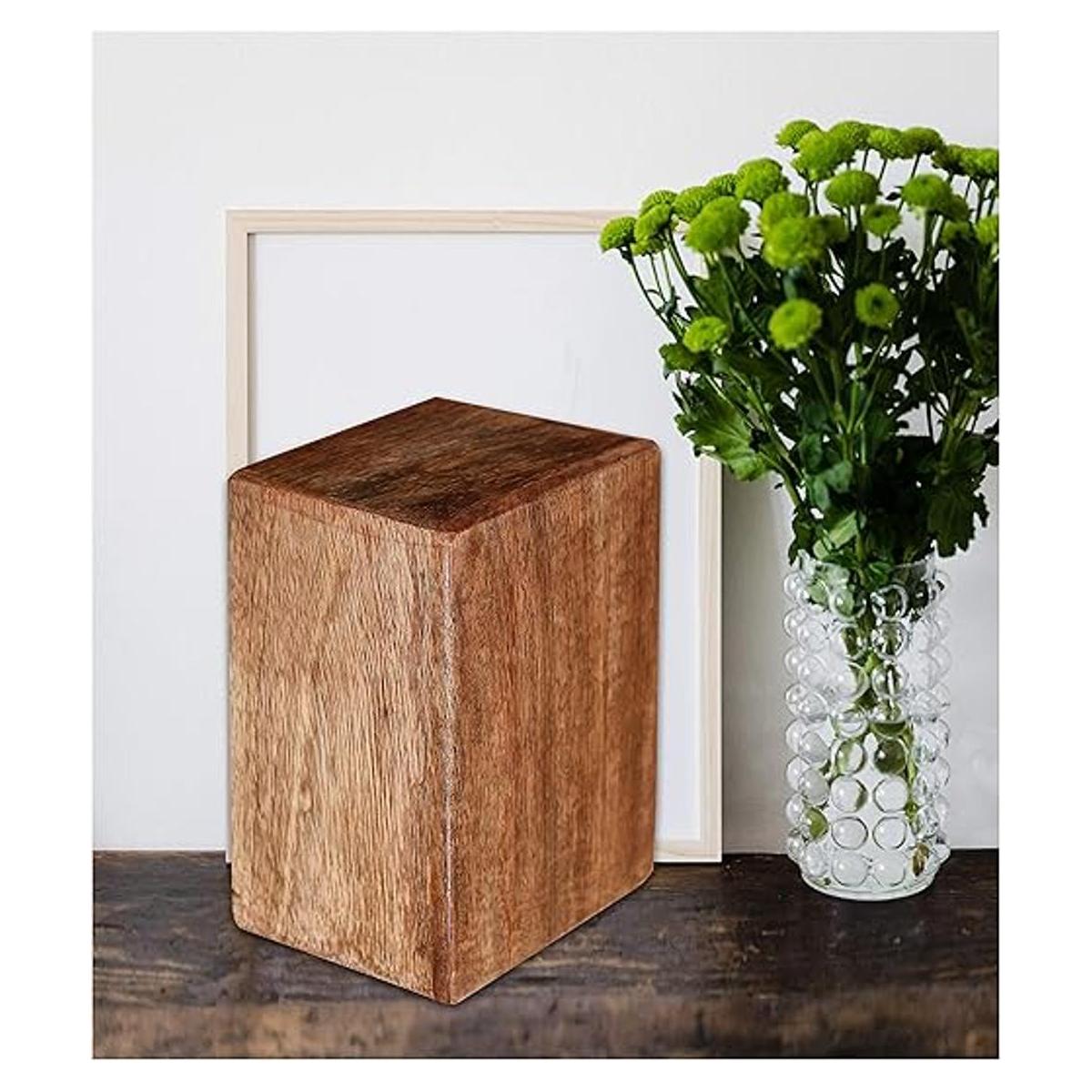 Urna de cremación funeraria humana de madera para cenizas