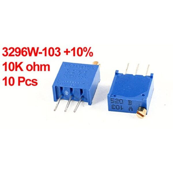 Uxcell a14052600ux0954 10 piezas 10 K Ohm 3296 W 3 pines_2