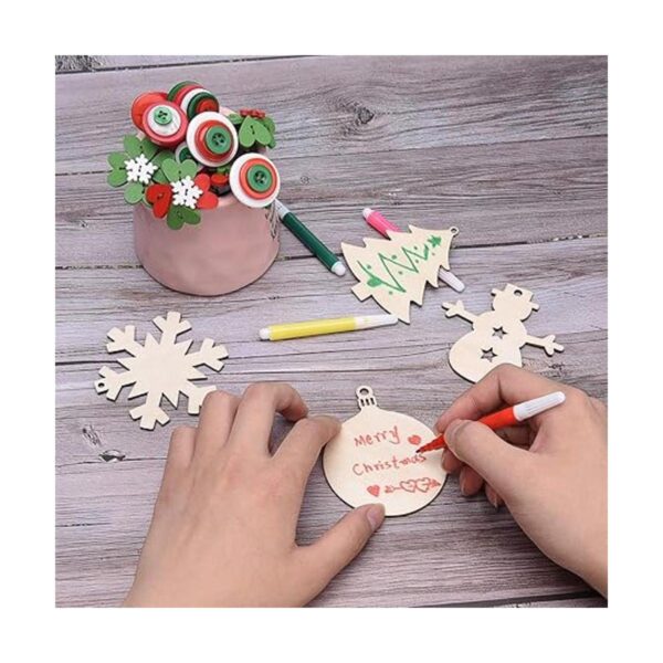 Livder Juego de 86 adornos de madera de Navidad sin