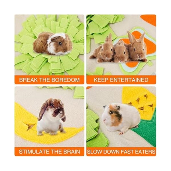 Foraging Rabbit Snuffle Mat Enrichment Toy Washable Pet