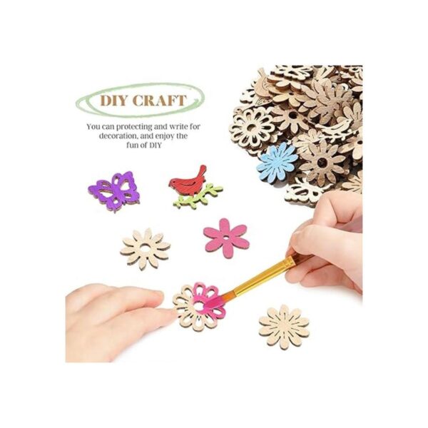 Amosfun 100 piezas de recortes de madera de pájaro