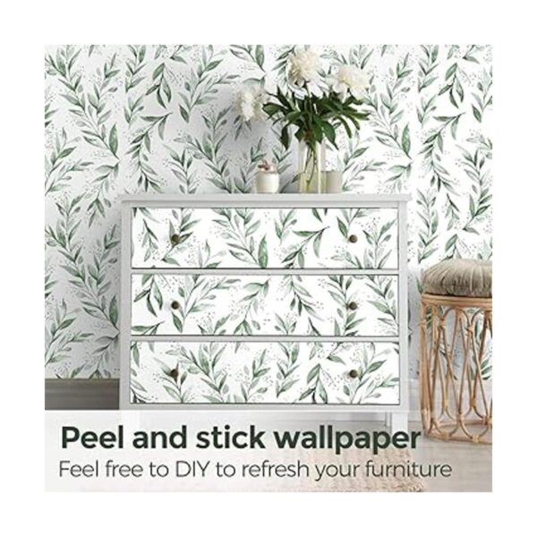 Papel tapiz de papel tapiz de contacto floral verde papel_2