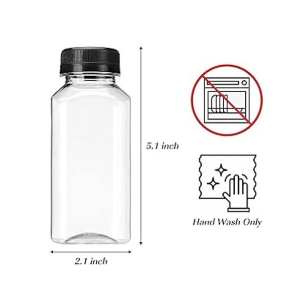 BAKHUK 36 botellas de jugo de plástico vacías de 8 onzas_2