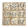 Paquete de 45 recortes en forma de mariposa de madera sin_1