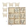 Paquete de 45 recortes en forma de mariposa de madera sin_2
