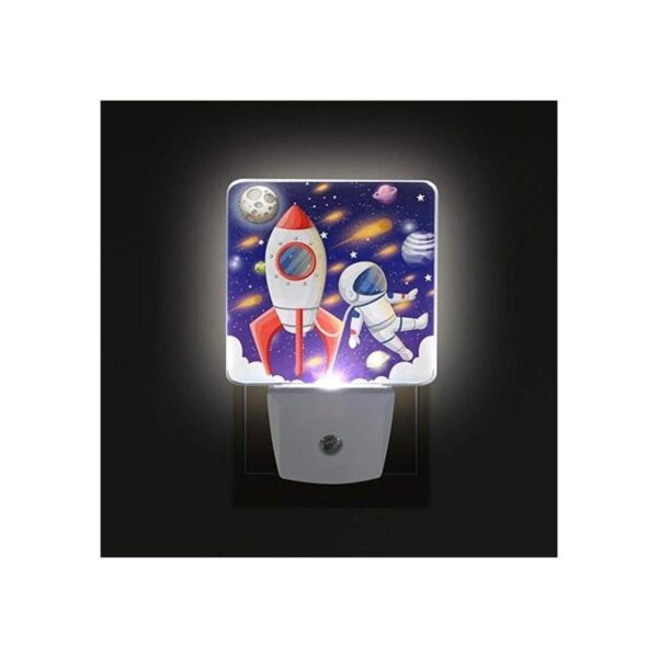 Pfrewn Universe Astronaut Rocket Galaxy Juego de 2 luces_3