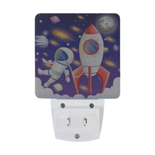 Pfrewn Universe Astronaut Rocket Galaxy Juego de 2 luces_2