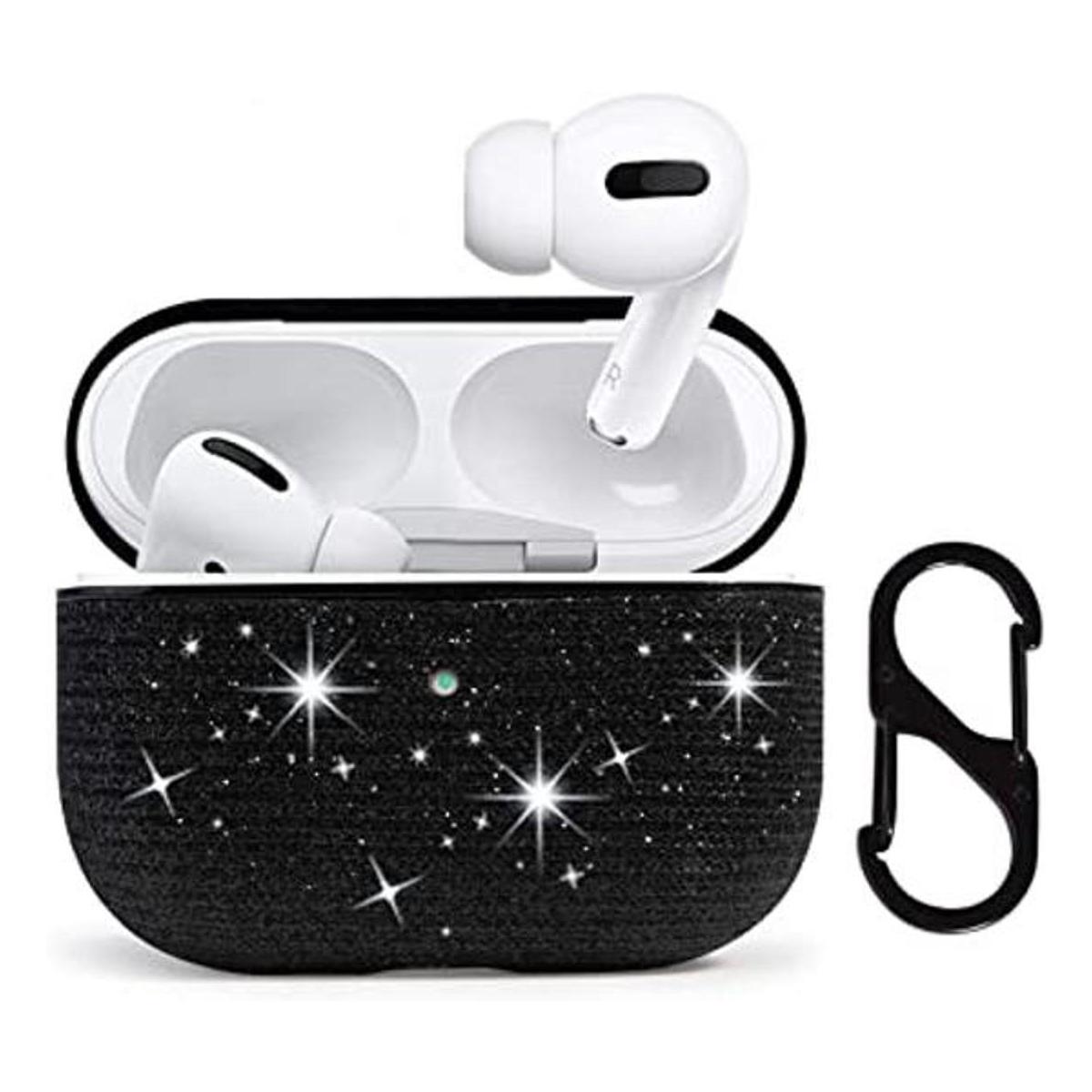HIDAHE AirPods Pro Caso AirPods Pro Glitter Case Negro