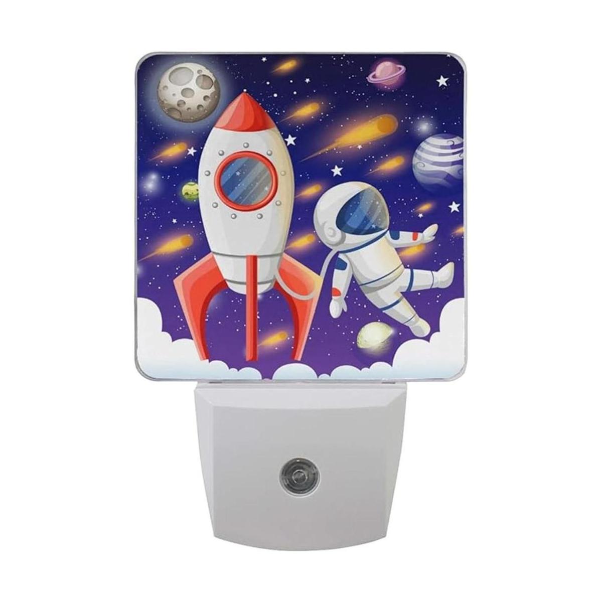 Pfrewn Universe Astronaut Rocket Galaxy Juego de 2 luces