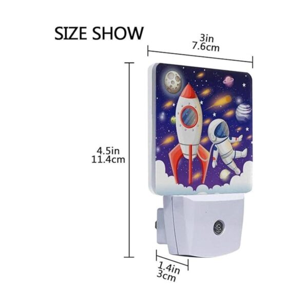 Pfrewn Universe Astronaut Rocket Galaxy Juego de 2 luces_4