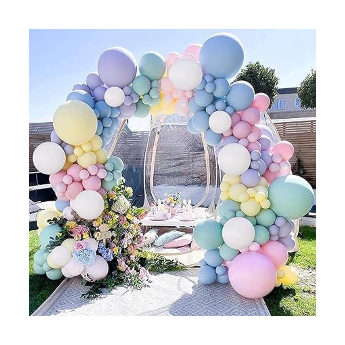 Kit de guirnalda de arco de globos pastel de 134 unidades