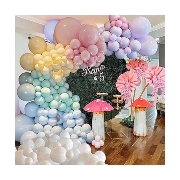 Kit de guirnalda de arco de globos pastel de 134 unidades