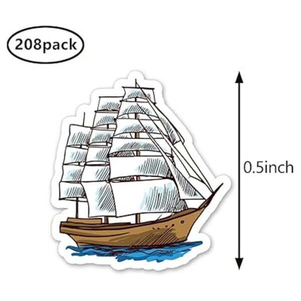 Calcomanías planificadoras de barco de vela 0.5 pulgadas_2