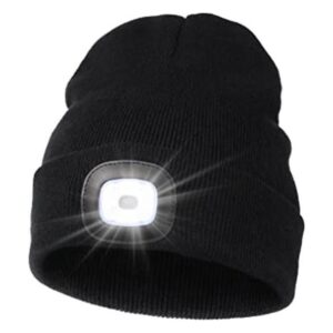 Gorro unisex con luz recargable por USB manos libres_1