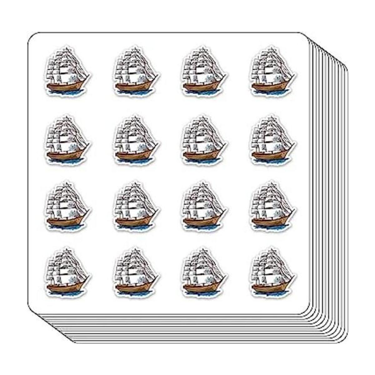 Calcomanías planificadoras de barco de vela 0.5 pulgadas