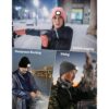 Gorro unisex con luz recargable por USB manos libres_2