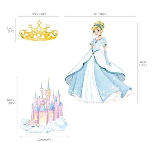 DECOWALL SG2118 Calcomanías de pared de princesa_6