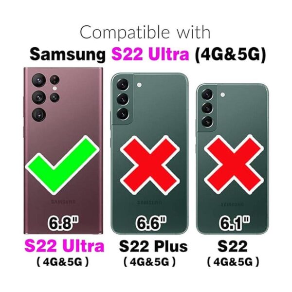 Asuwish Compatible con Samsung Galaxy S22 Ultra 5G Funda_2