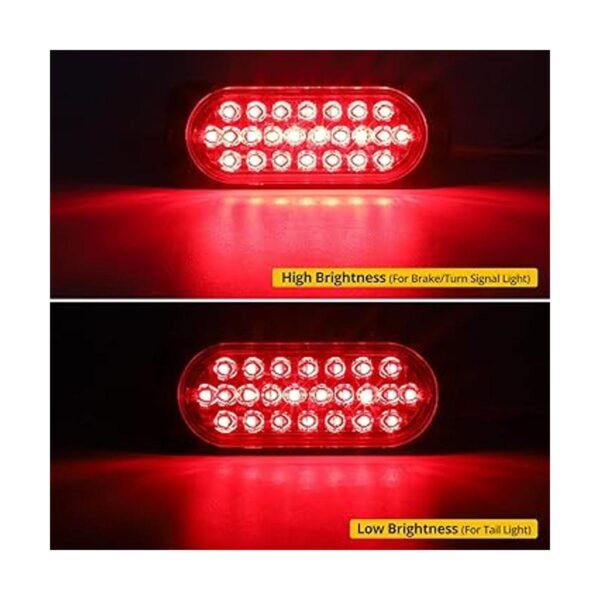 Partsam 2 luces LED rojas de 4.4 pulgadas 24 luces LED_3