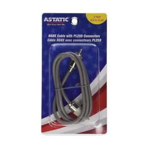 Astatic 30210268 Cbl gris de 3 pies con conectores Pl259_1